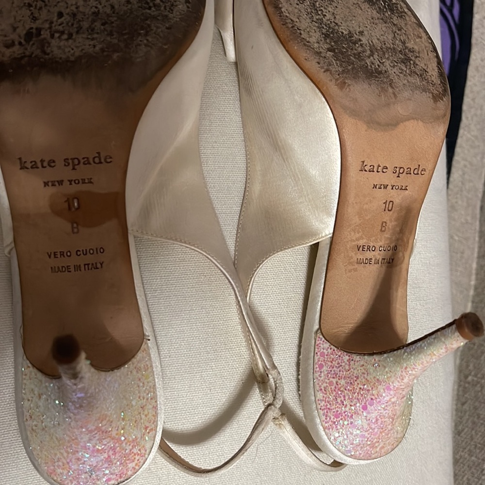 Kate Spade ♠️ Vero Cuoio Creme Heels - Picture 8 of 13
